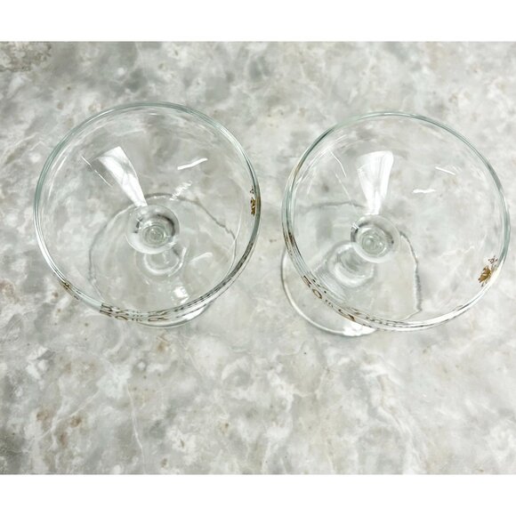 Vintage 50th Anniversary Champagne Toasting Glasses in Clear/Gold - Picture 2 of 3